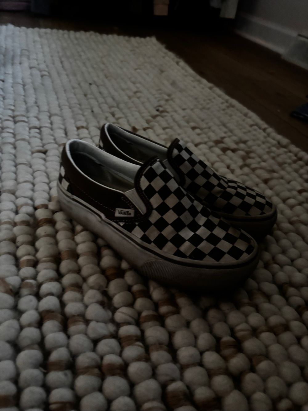 Vans Kids Slip-On Sneakers in Black and White Checkerboard